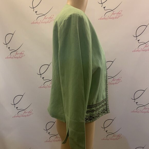 Positive Attitude. Size 12. Open Front Sequin Embroidered 3/4 Sleeve Jacket.AL - Picture 4 of 7